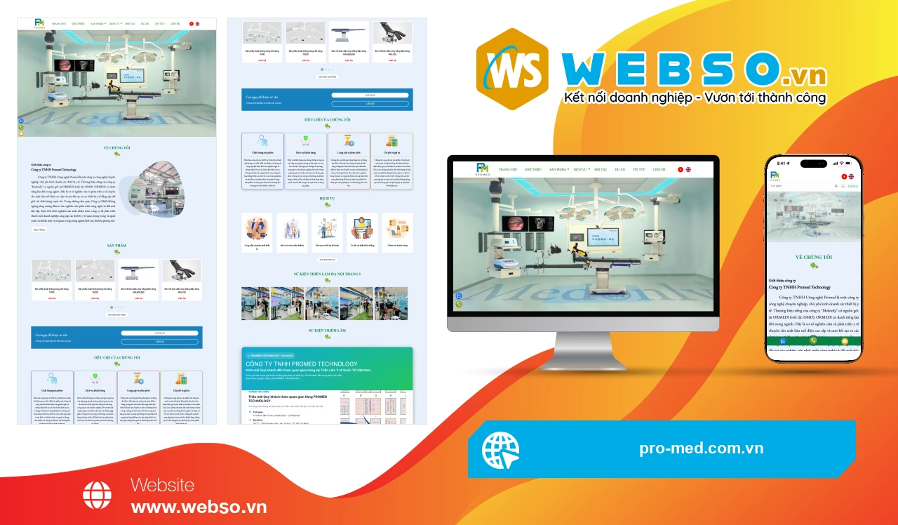 Thiết Kế Website Thiết Bị Y Tế Promed Technology: Nền Tảng Vững Chắc Cho Sức Khỏe Cộng Đồng
