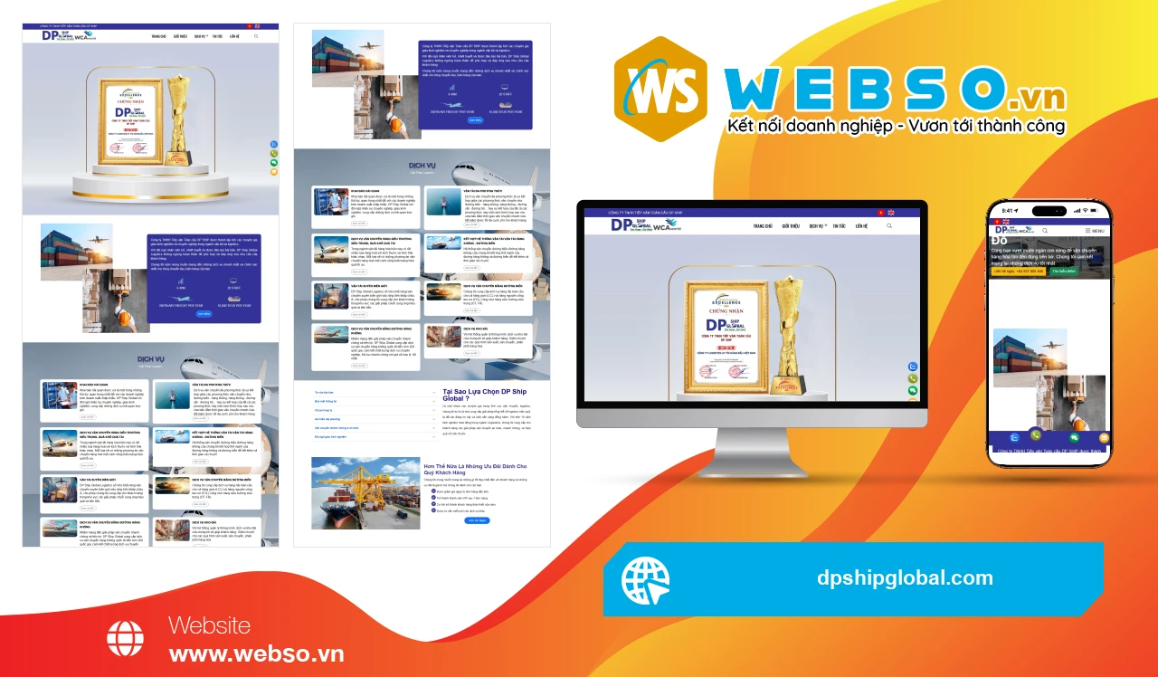 Thiết Kế Website Doanh Nghiệp DPSHIP Global: Giải Pháp Vận Chuyển Toàn Cầu Hiện Đại