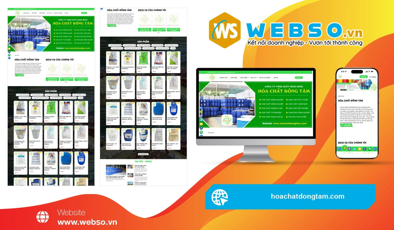 Thiết Kế Website Thương Mại Điện Tử Hóa Chất Đông Tâm: Giải Pháp Kinh Doanh Hiện Đại
