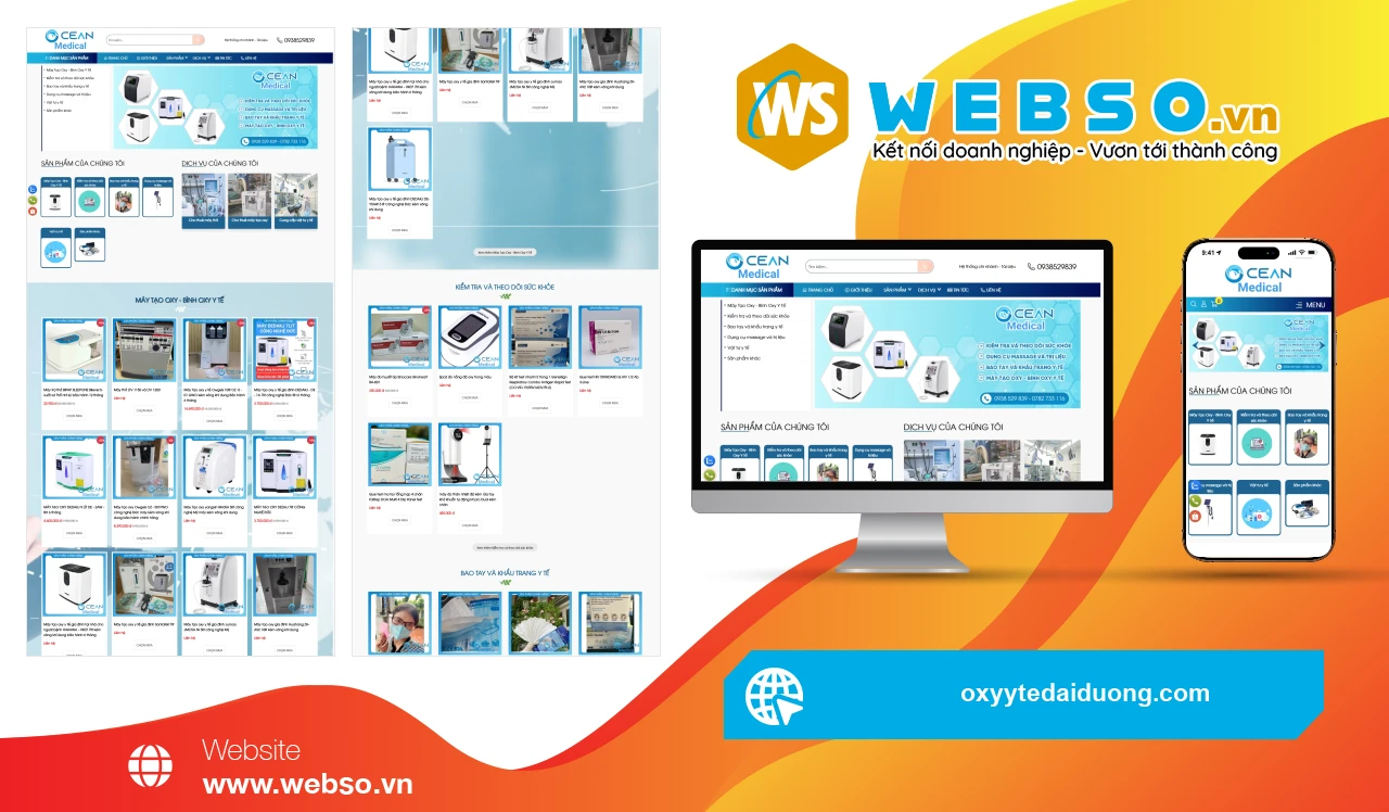 Thiết Kế Website Thương Mại Điện Tử Oxy Y Tế Đường: Giải Pháp Mua Sắm Sức Khỏe Tiện Lợi