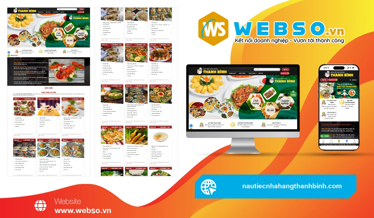 Thiết Kế Website Nhà Hàng Thanh Bình: Trải Nghiệm Ẩm Thực Đỉnh Cao