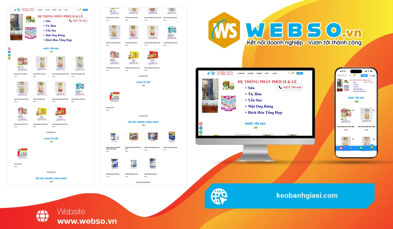 Thiết Kế Website Cửa Hàng Tạp Hóa Keobanhgiasi.com: Trải Nghiệm Mua Sắm Tiện Lợi