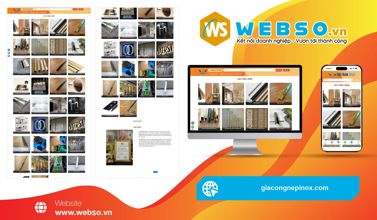 Thiết Kế Website Gia Công Inox Đại Nam Wall: Giải Pháp Tối Ưu Cho Nội Ngoại Thất