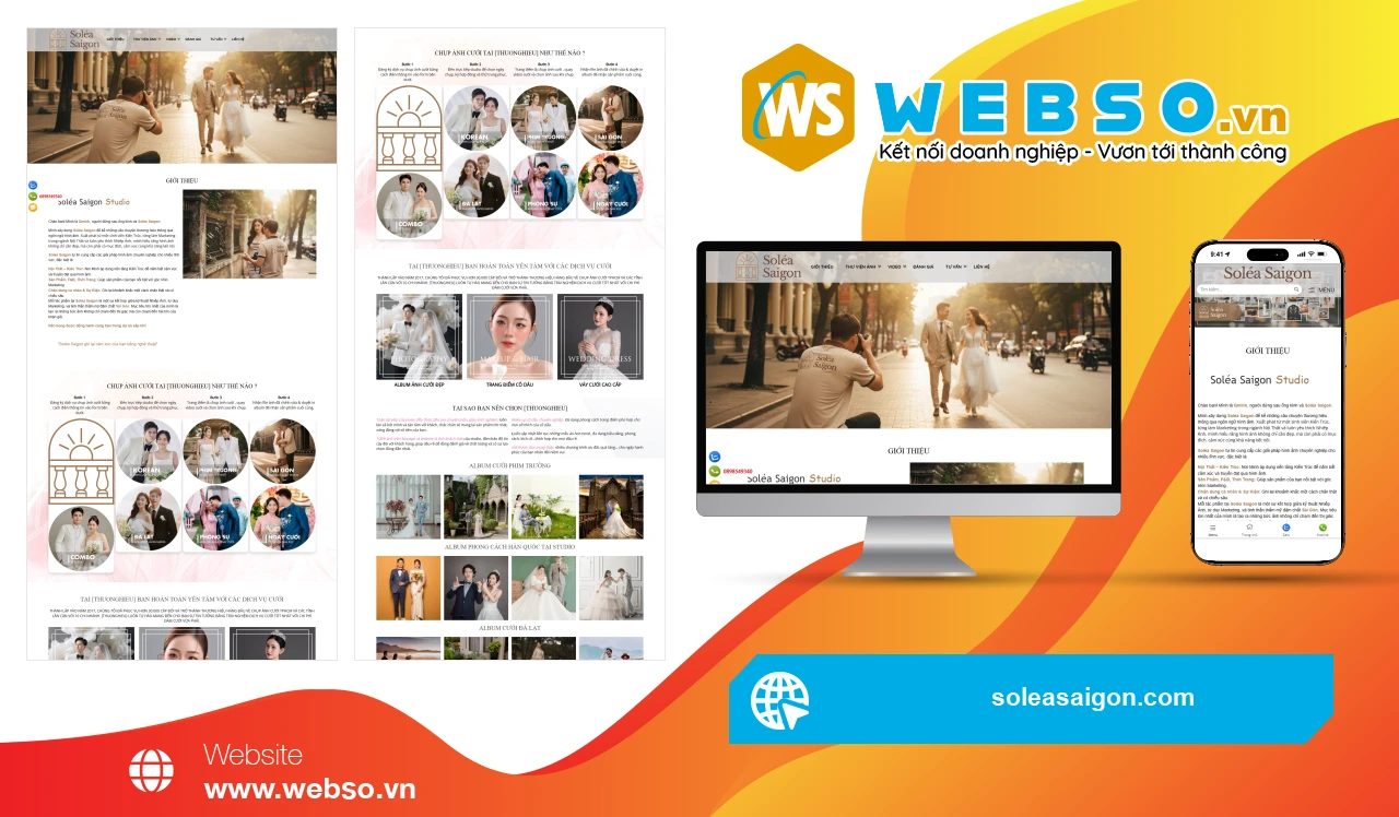 Thiết Kế Website Dịch Vụ Chụp Ảnh Cưới Soléa Saigon: Trải Nghiệm Hình Ảnh Ấn Tượng