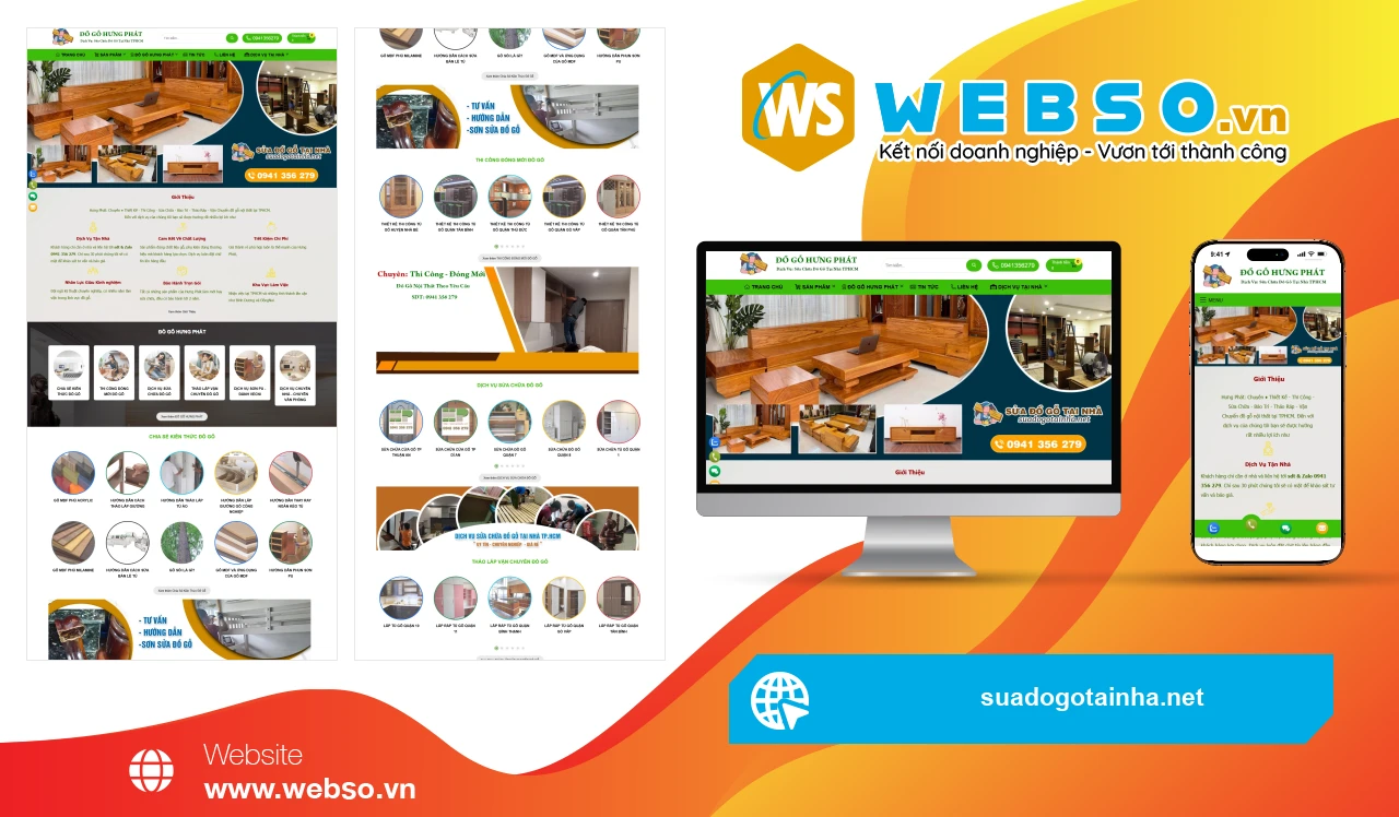 Thiết Kế Website Sửa Chữa Đồ Gỗ Hưng Phát: Giải Pháp Chất Lượng Tại Nhà