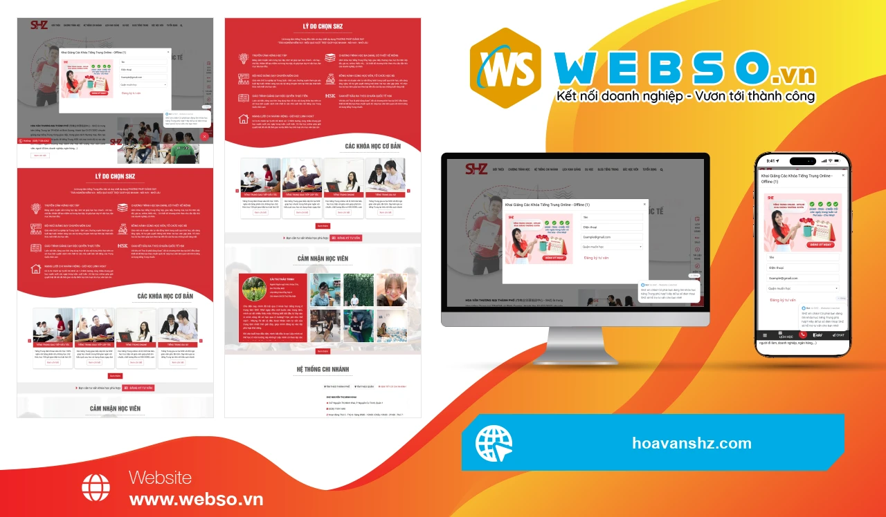 Thiết Kế Website Đào Tạo Tiếng Trung SHZ: Học Nhanh, Nói Hay, Nhớ Lâu