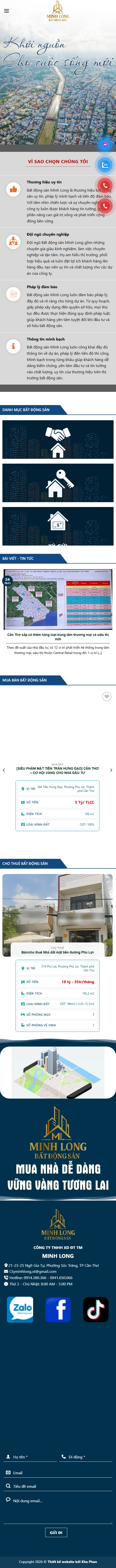Giao diện mobile Thiết Kế Website Bất Động Sản Minh Long: Giải Pháp Tìm Kiếm Nhà Đất Dễ Dàng