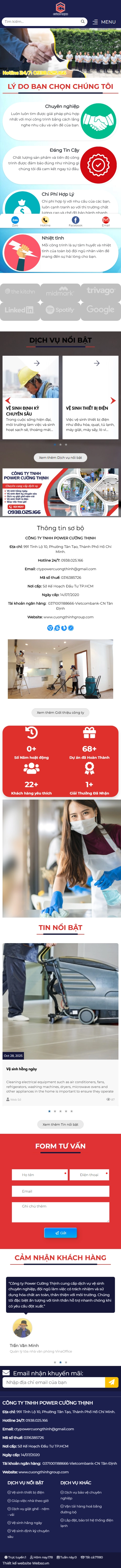 Giao diện mobile Thiết Kế Website Dịch Vụ Vệ Sinh Cường Thịnh: Giải Pháp Tiện Lợi Cho Khách Hàng