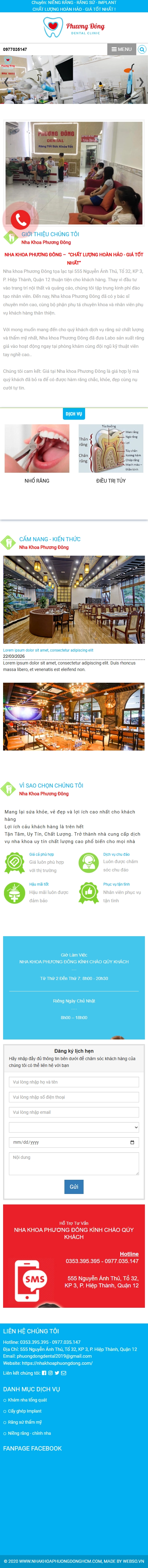 Giao diện mobile Thiết Kế Website Dịch Vụ Nha Khoa Nha Khoa Phương Đông: Giải Pháp Chăm Sóc Răng Miệng Toàn Diện