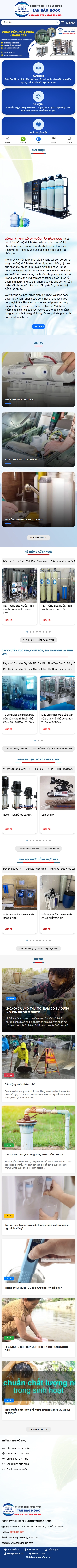 Giao diện mobile Thiết Kế Website Lọc Nước Tân Bảo Ngọc: Giải Pháp Xử Lý Nước An Toàn Và Hiệu Quả