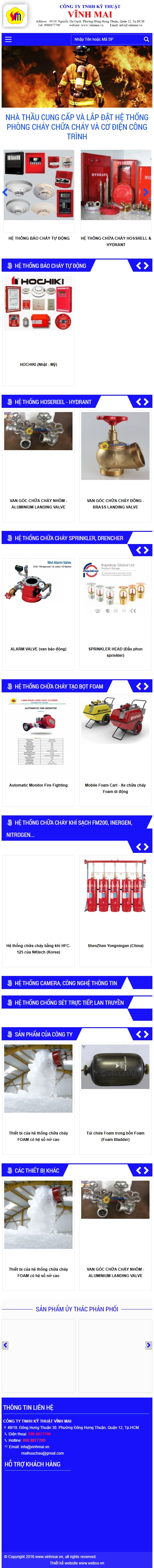 Giao diện mobile Thiết Kế Website Hệ Thống Phòng Cháy Chữa Cháy Công Ty TNHH Kỹ Thuật Vĩnh Mai: Giải Pháp An Toàn Hiệu Quả Cho Mọi Công Trình