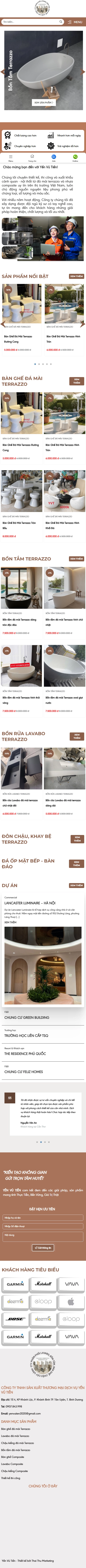 Giao diện mobile Thiết Kế Website Thương Mại Điện Tử Yến Vũ Tiến: Giải Pháp Mua Sắm Trực Tuyến Tiện Lợi