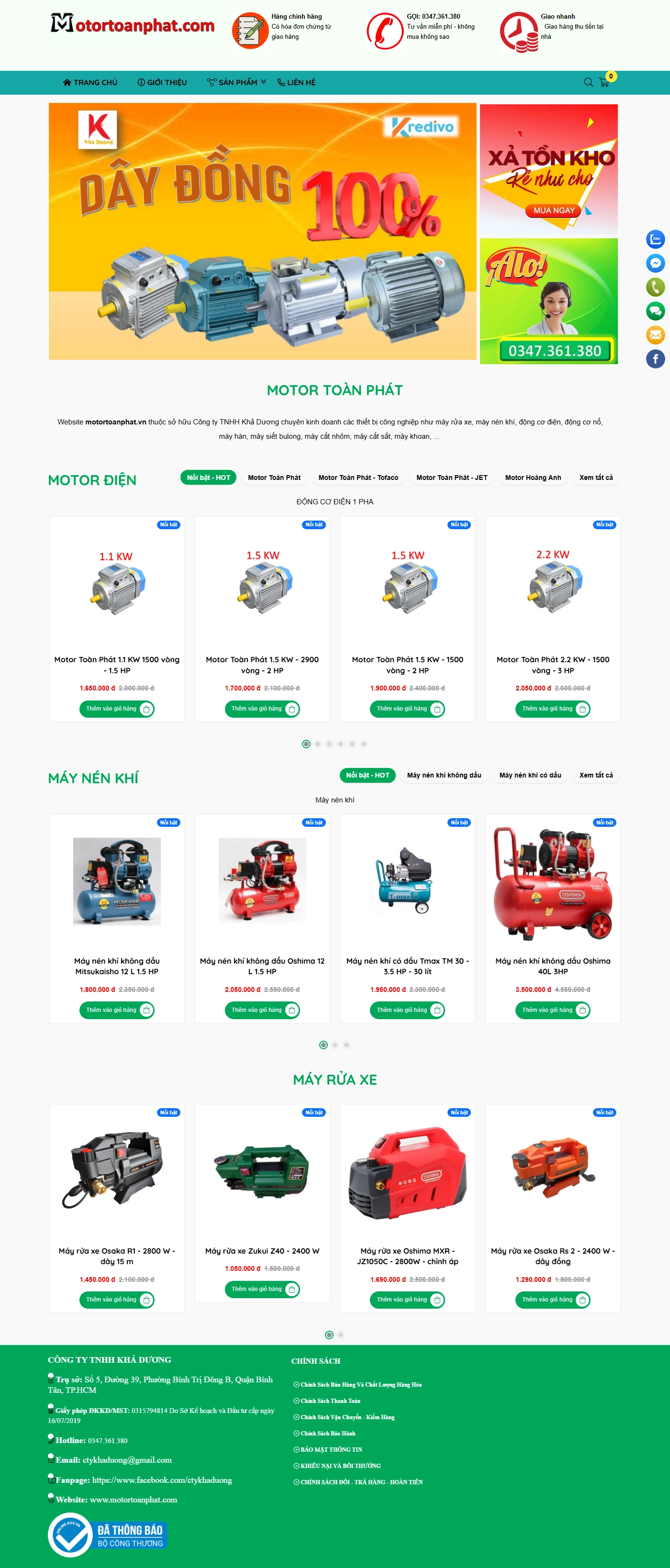 Giao diện desktop Thiết Kế Website Thiết Bị Công Nghiệp Công Ty TNHH Khả Dương: Trải Nghiệm Mua Sắm Trực Tuyến Tiện Lợi