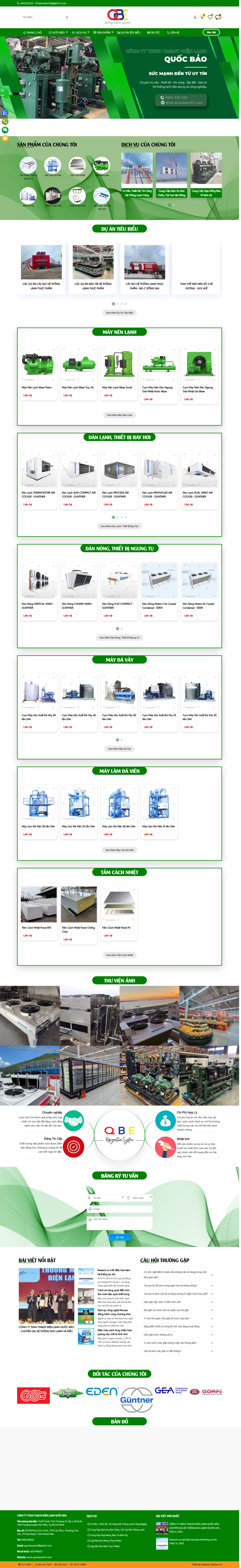 Giao diện desktop Thiết Kế Website Điện Lạnh Quốc Bảo: Giải Pháp Điện Lạnh Tối Ưu Nhất