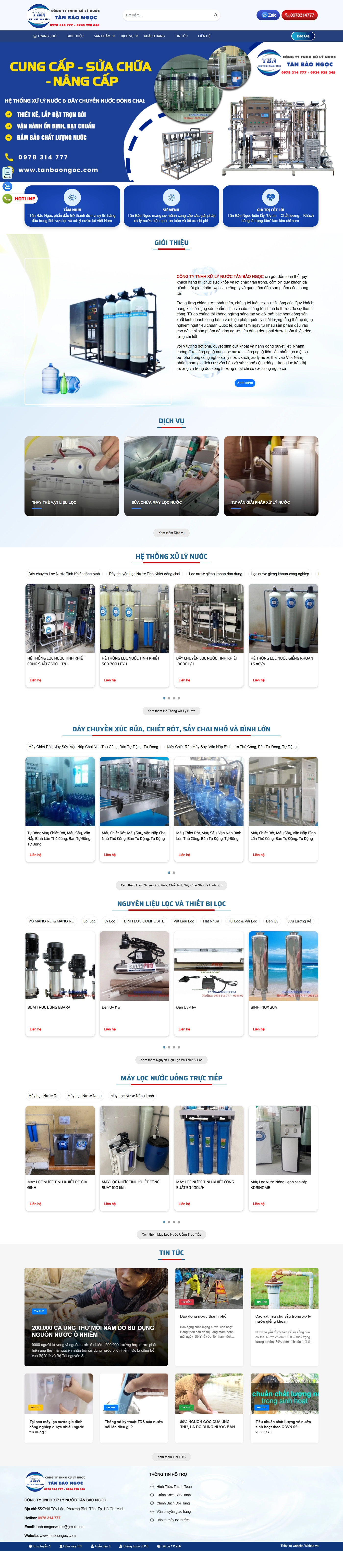 Giao diện desktop Thiết Kế Website Lọc Nước Tân Bảo Ngọc: Giải Pháp Xử Lý Nước An Toàn Và Hiệu Quả