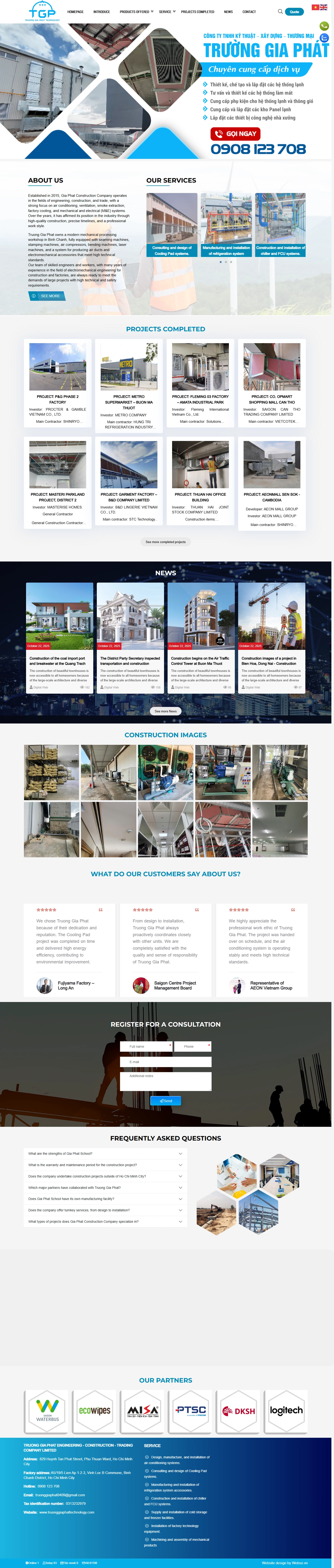 Giao diện desktop Thiết Kế Website Kỹ Thuật Trường Gia Phát: Giải Pháp Tối Ưu Hóa Trải Nghiệm Khách Hàng
