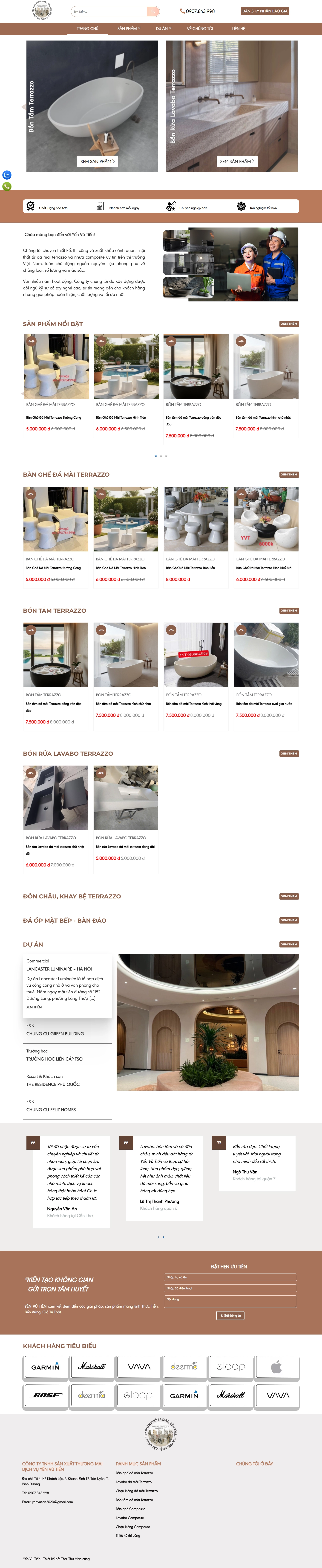Giao diện desktop Thiết Kế Website Thương Mại Điện Tử Yến Vũ Tiến: Giải Pháp Mua Sắm Trực Tuyến Tiện Lợi