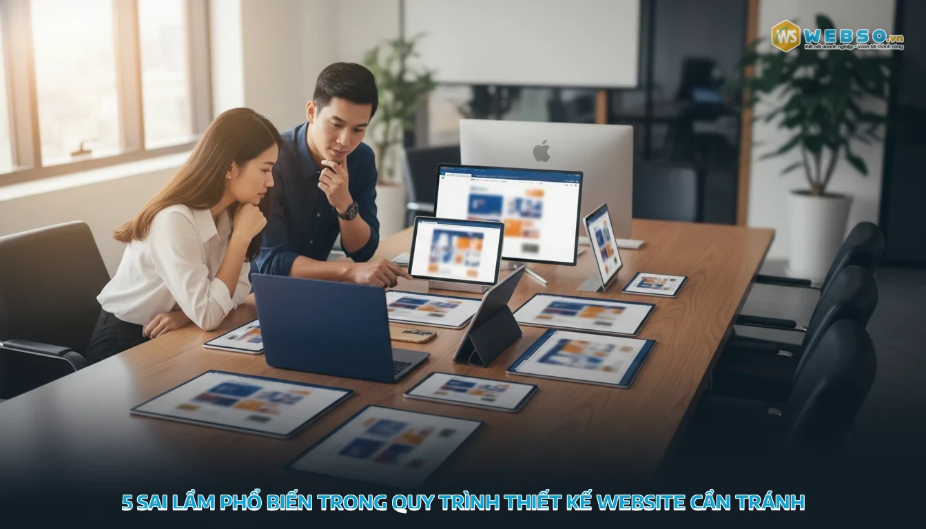 quy trình thiết kế website - 5 sai lầm phổ biến trong quy trình thiết kế website