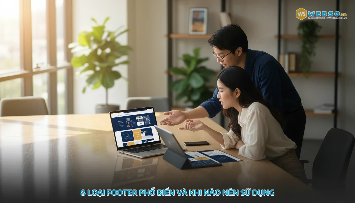 thiết kế footer website - 8 Loại Footer Phổ Biến Và Khi Nào Nên Sử dụng