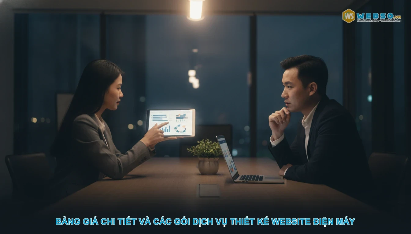 Thiết kế website cửa hàng điện máy - Bảng giá chi tiết và các gói dịch vụ thiết kế website điện máy