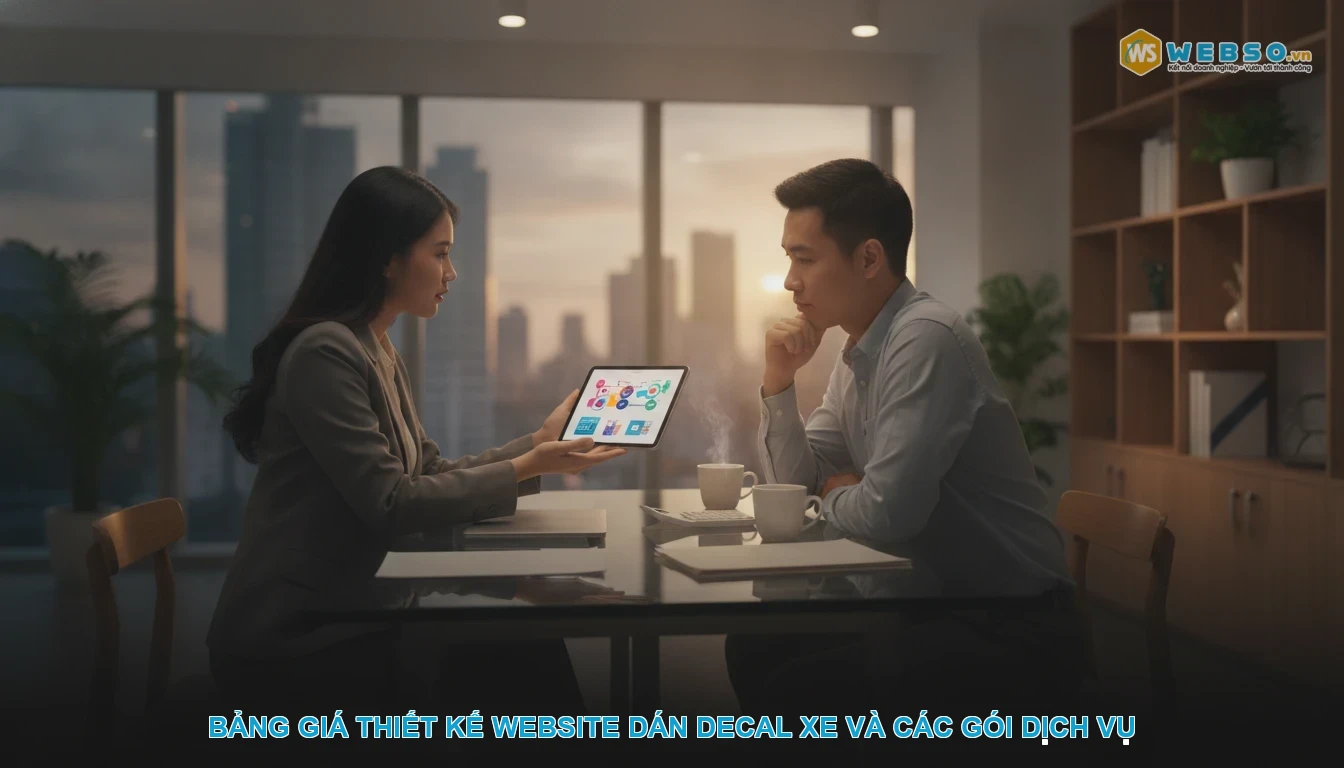 Thiết kế website dán tem decal xe - Bảng giá thiết kế website dán decal xe và các gói dịch vụ
