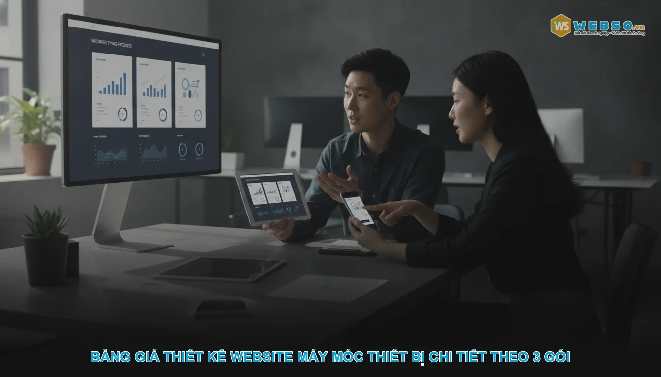 Thiết kế website máy móc thiết bị - Bảng giá thiết kế website máy móc thiết bị chi tiết theo 3 gói