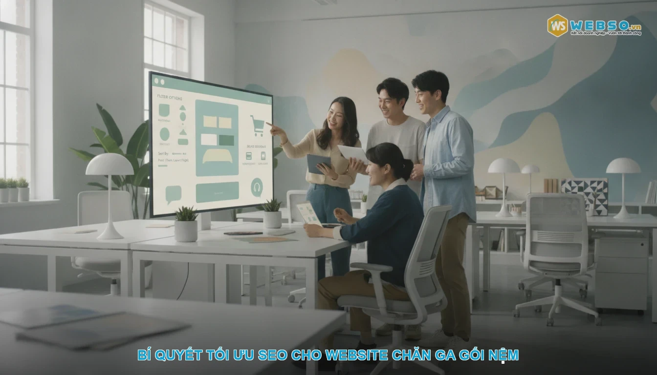 Thiết kế website bán chăn ga gối nệm - Bí quyết tối ưu SEO cho website chăn ga gối nệm