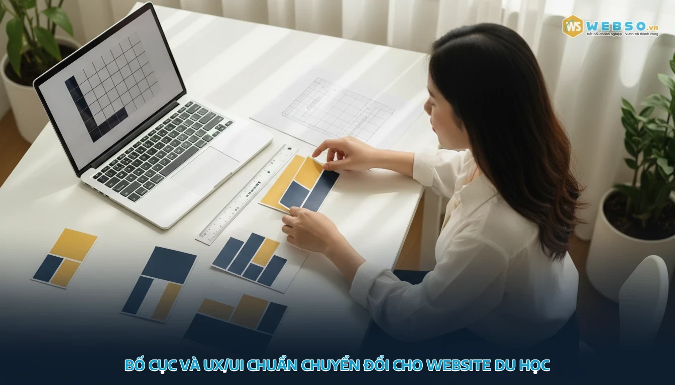 mẫu website du học - Bố cục và UX/UI chuẩn chuyển đổi cho website du học