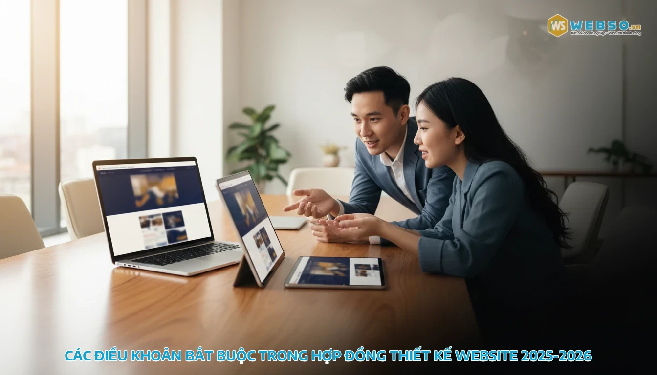 hợp đồng thiết kế website - Các điều khoản bắt buộc trong hợp đồng thiết kế website 2025-2026