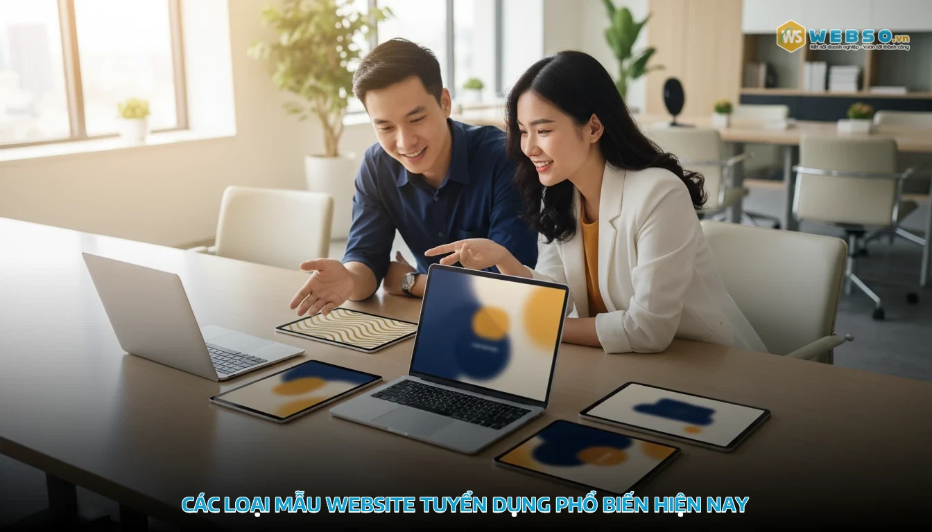 mẫu website tuyển dụng - Các loại mẫu website tuyển dụng phổ biến hiện nay