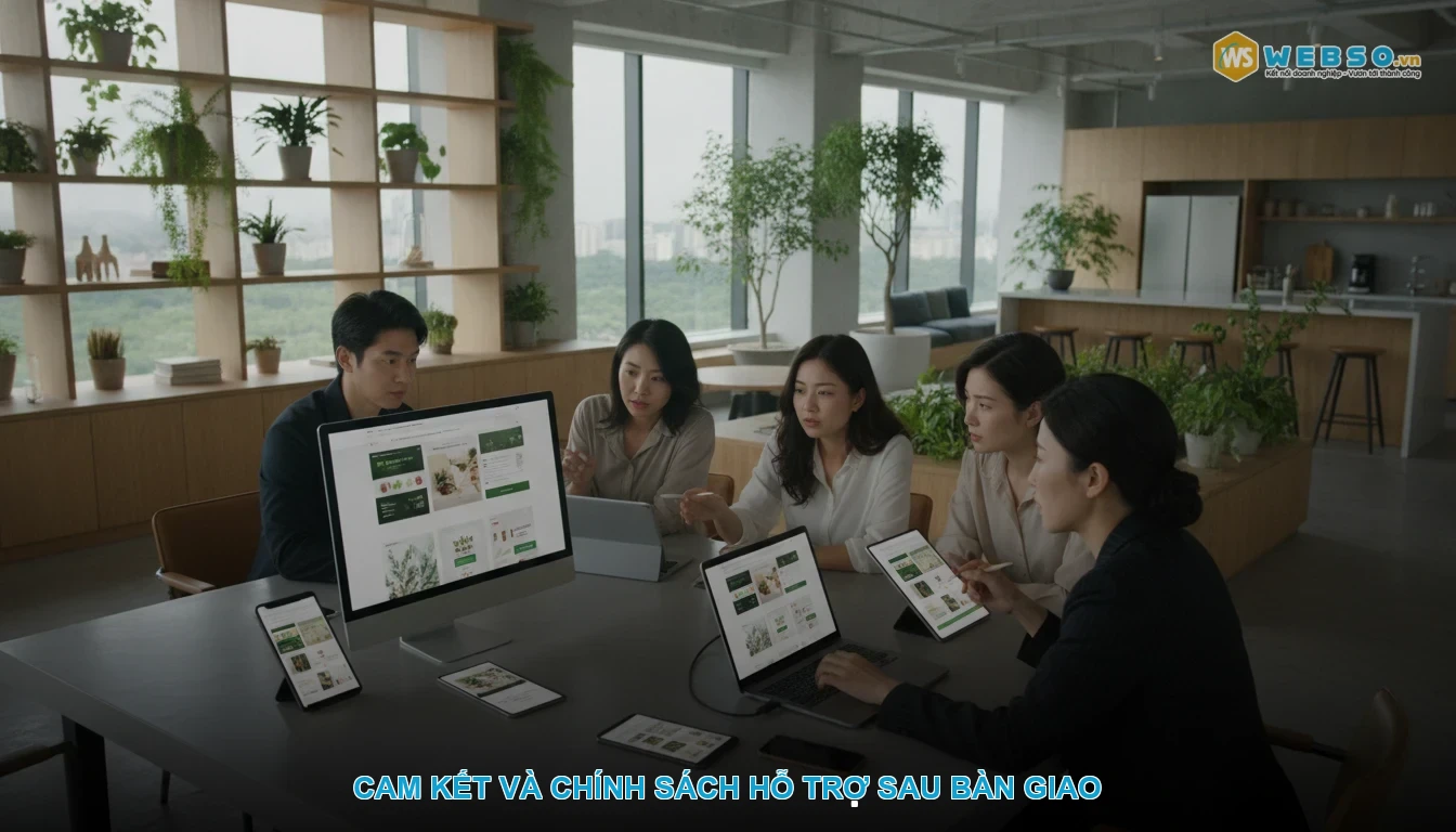 Thiết kế website bán thảo dược - Cam kết và chính sách hỗ trợ sau bàn giao