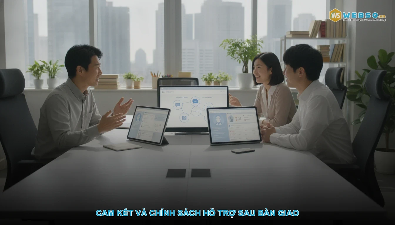 Thiết kế website văn phòng phẩm - Cam kết và chính sách hỗ trợ sau bàn giao