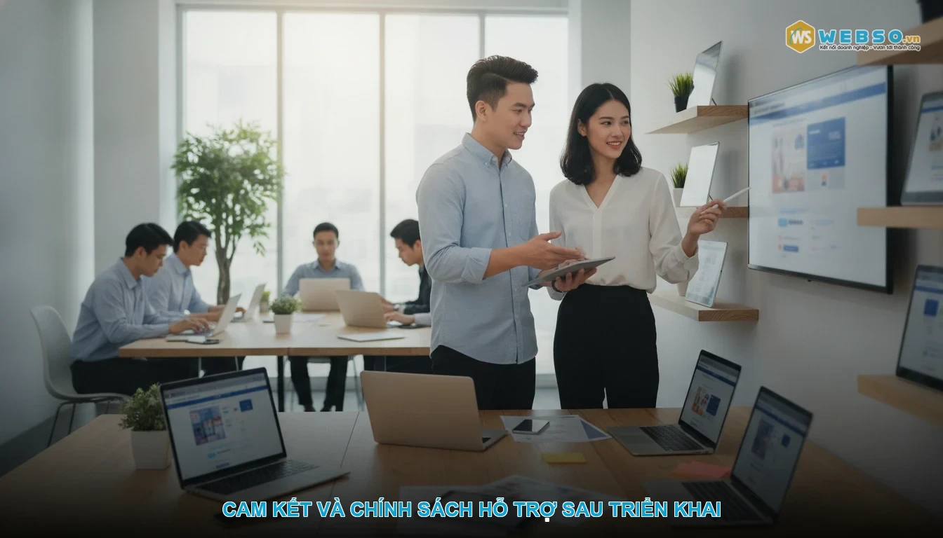 Thiết kế website công ty bảo hiểm - Cam kết và chính sách hỗ trợ sau triển khai