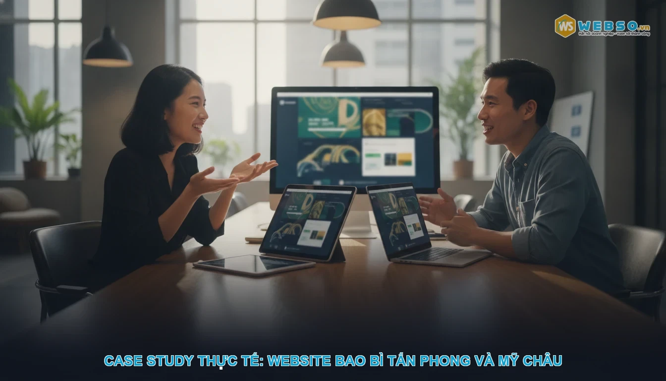 Thiết kế website công ty bao bì - Case study thực tế: Website bao bì Tấn Phong và Mỹ Châu