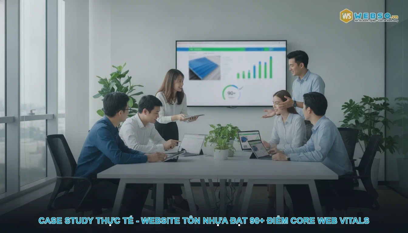 Thiết kế website bán tôn - Case study thực tế - Website tôn nhựa đạt 90+ điểm Core Web Vitals