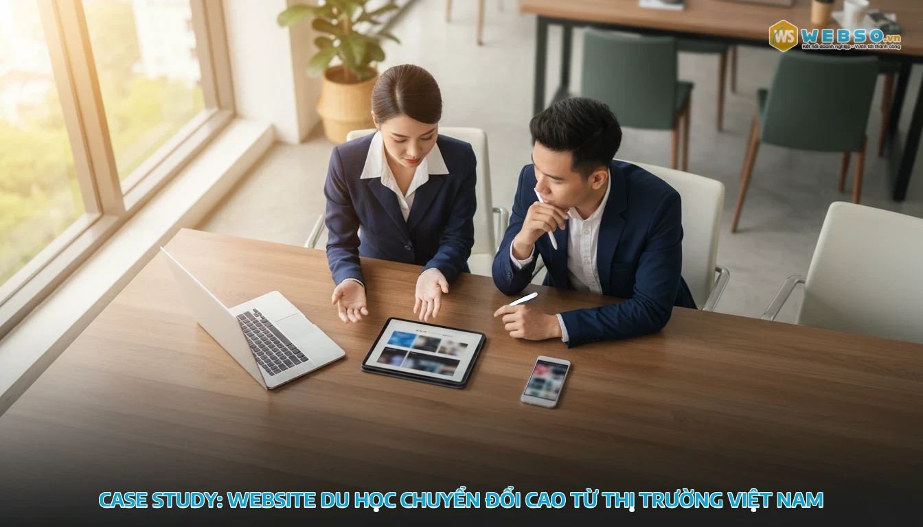 mẫu website du học - Case study: Website du học chuyển đổi cao từ thị trường Việt Nam