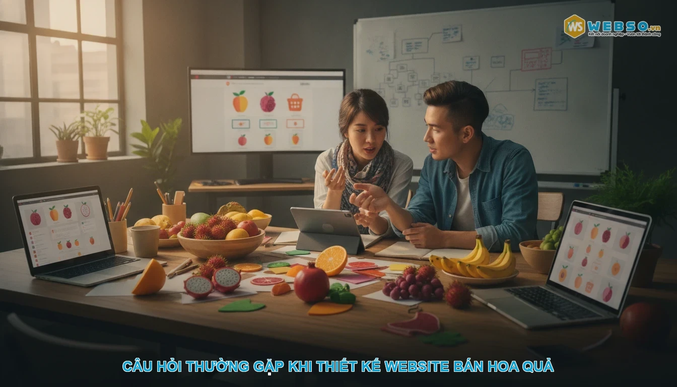 Thiết kế website bán hoa quả, trái cây - Câu hỏi thường gặp khi thiết kế website bán hoa quả