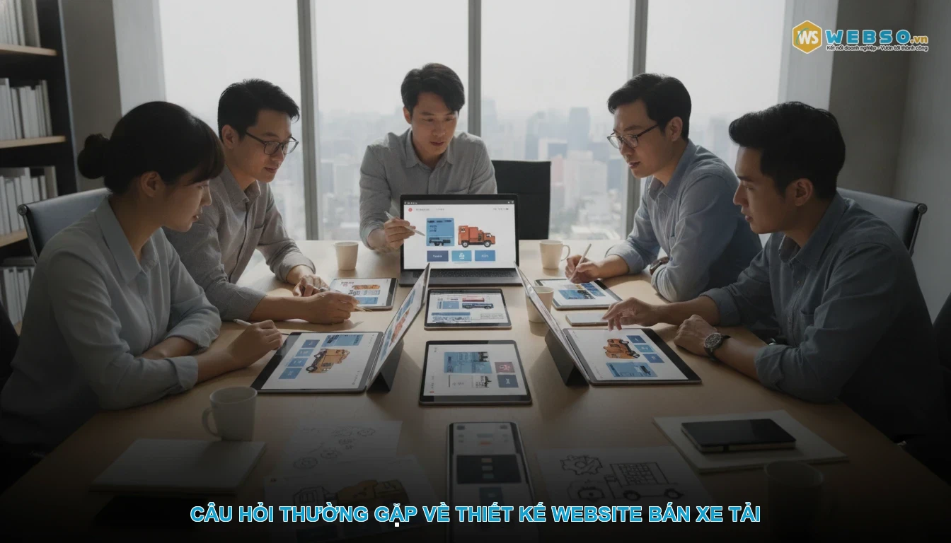 Thiết kế website bán xe tải - Câu hỏi thường gặp về thiết kế website bán xe tải