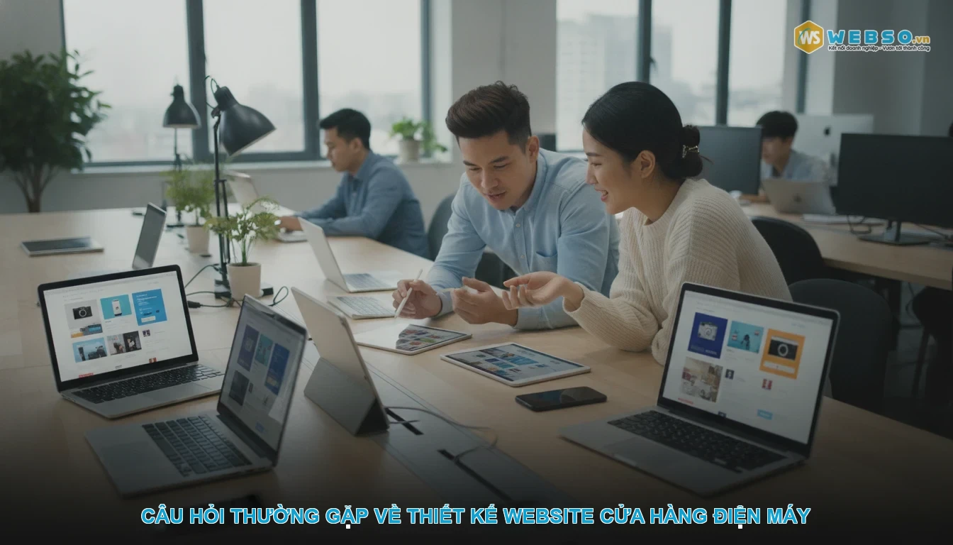 Thiết kế website cửa hàng điện máy - Câu hỏi thường gặp về thiết kế website cửa hàng điện máy