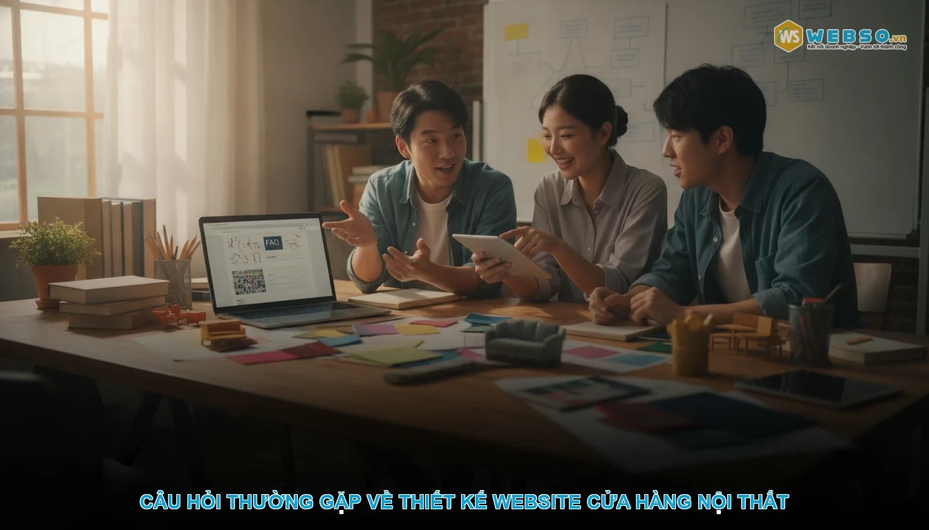 Thiết kế website cửa hàng nội thất - Câu hỏi thường gặp về thiết kế website cửa hàng nội thất