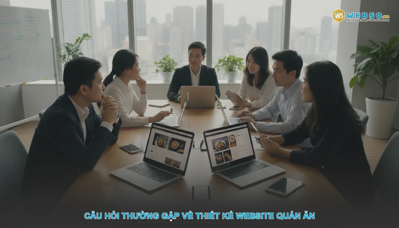 Thiết kế website quán ăn - Câu hỏi thường gặp về thiết kế website quán ăn