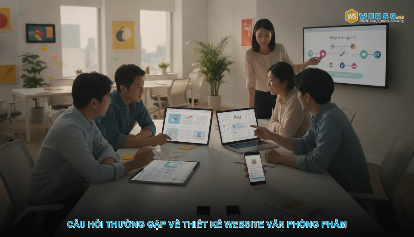 Thiết kế website văn phòng phẩm - Câu hỏi thường gặp về thiết kế website văn phòng phẩm