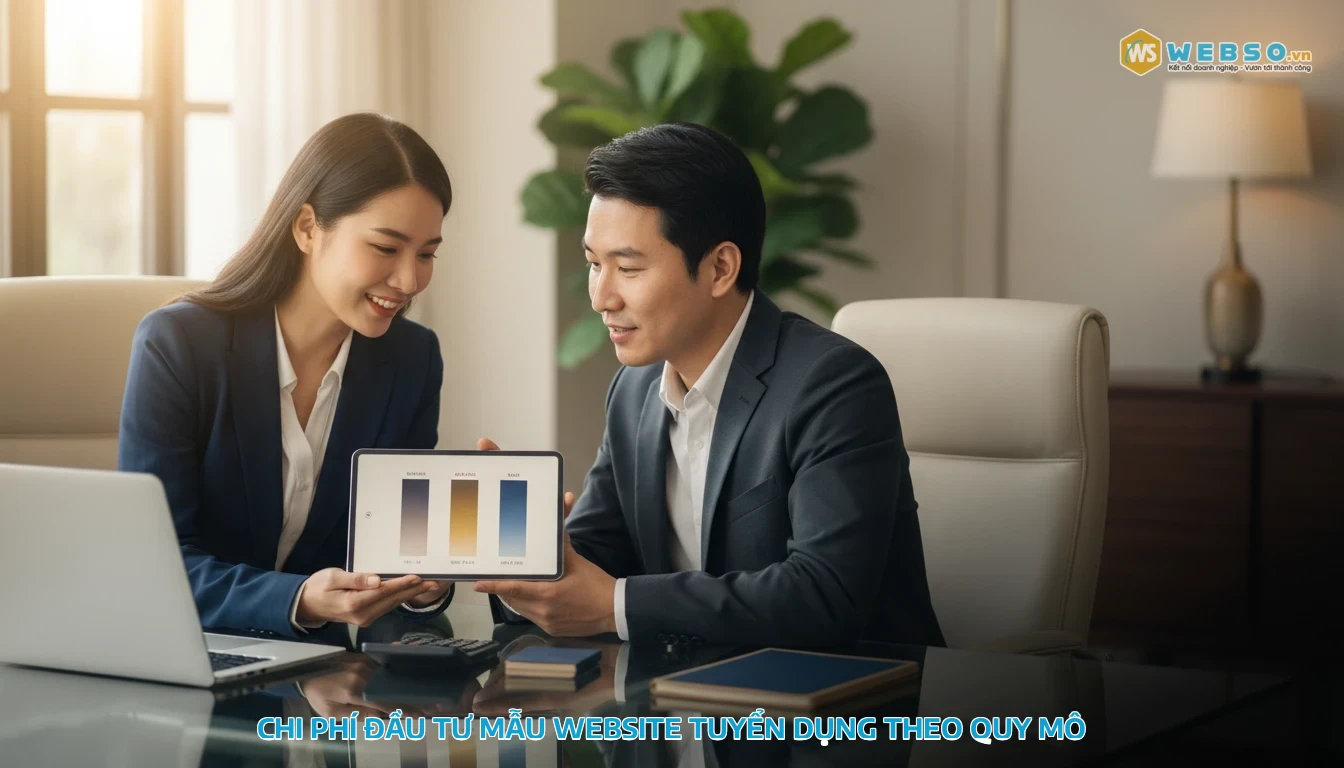 mẫu website tuyển dụng - Chi phí đầu tư mẫu website tuyển dụng theo quy mô