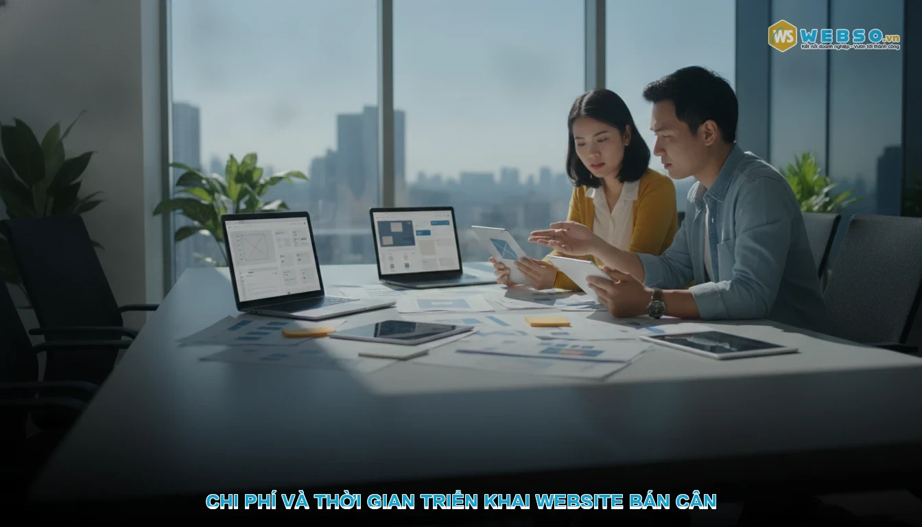 Thiết kế website bán cân - Chi phí và thời gian triển khai website bán cân