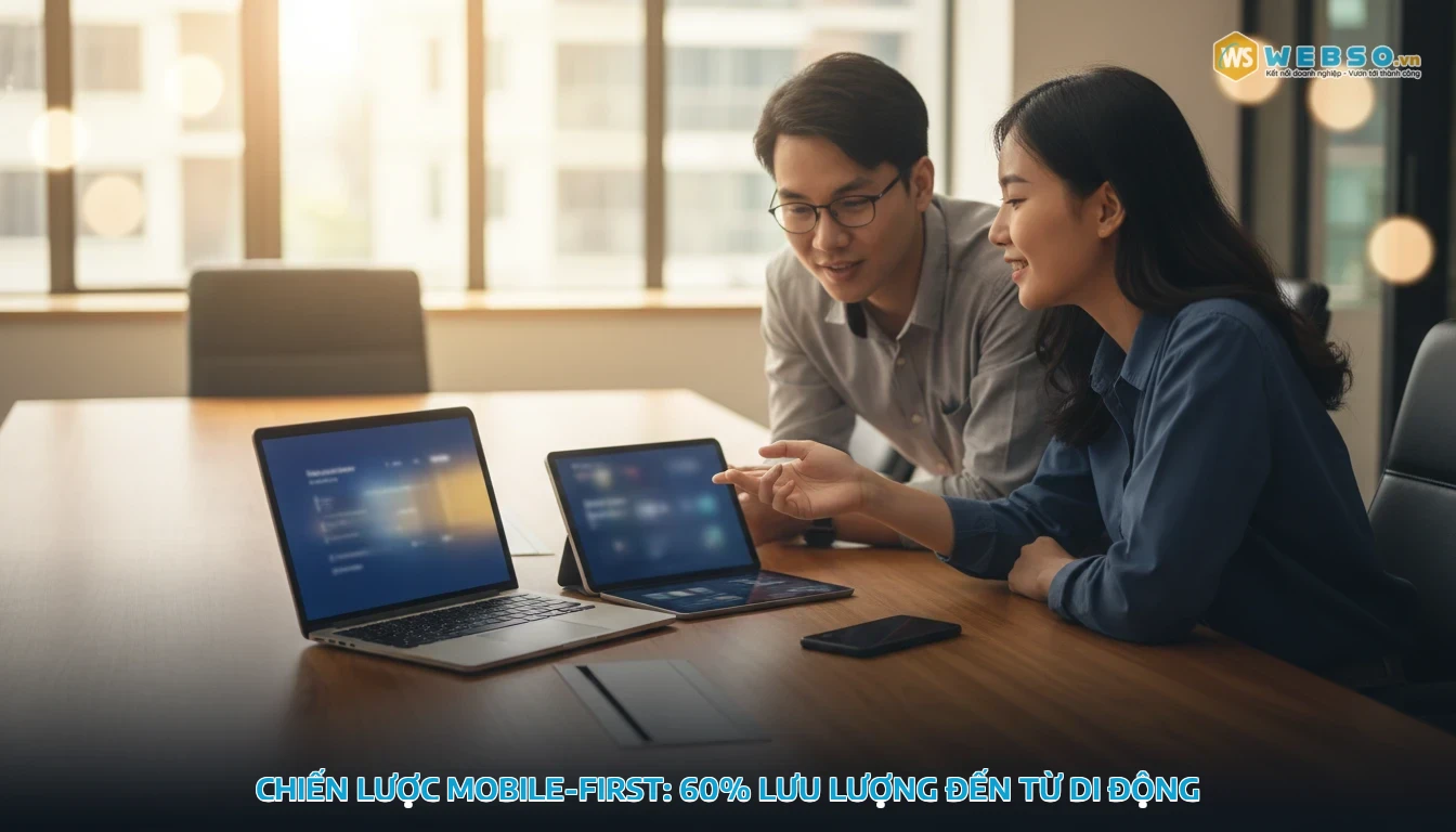 thiết kế trang web cá nhân - Chiến lược Mobile-First: 60% lưu lượng đến từ di động