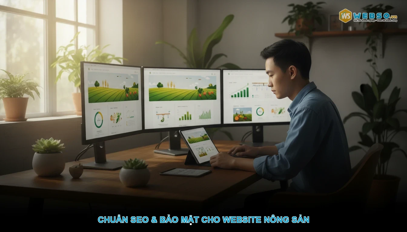 Thiết kế website nông sản - Chuẩn SEO & Bảo Mật Cho Website Nông Sản