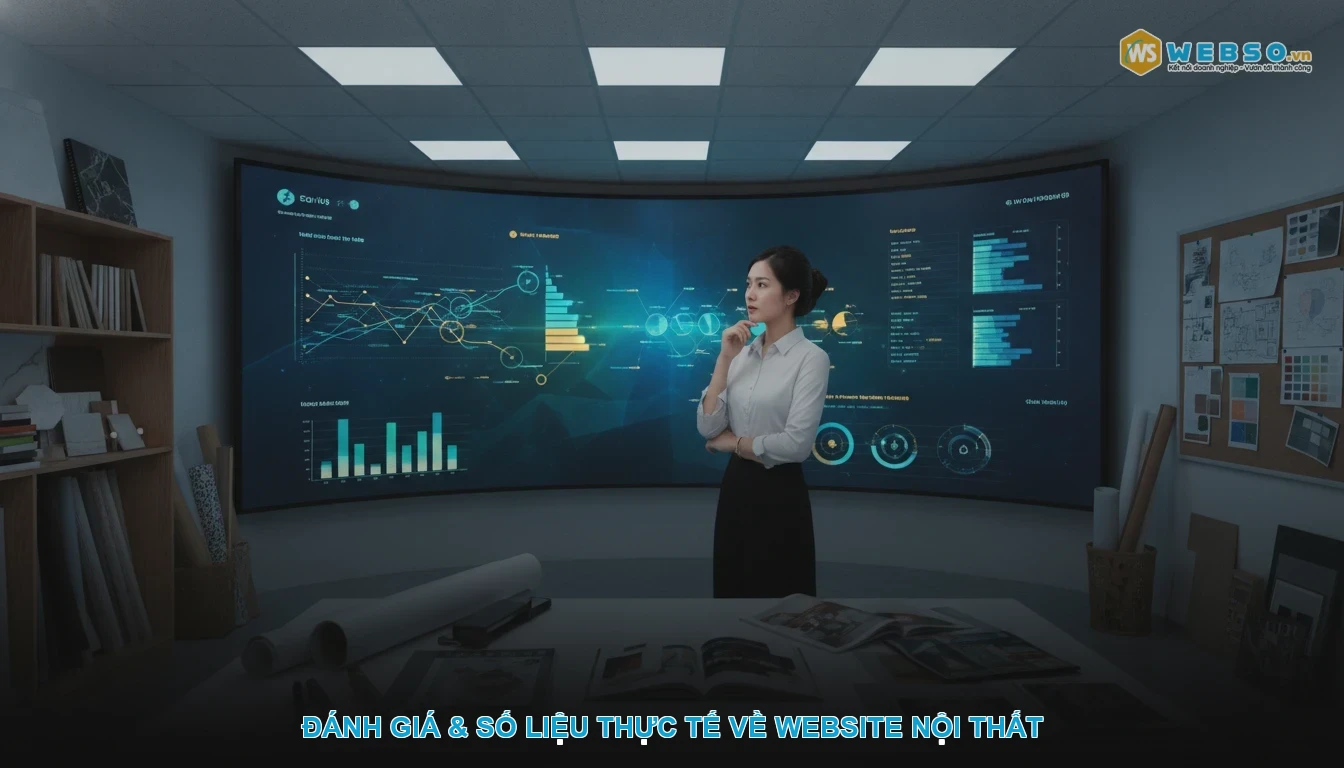 Thiết kế website cửa hàng nội thất - Đánh giá & số liệu thực tế về website nội thất