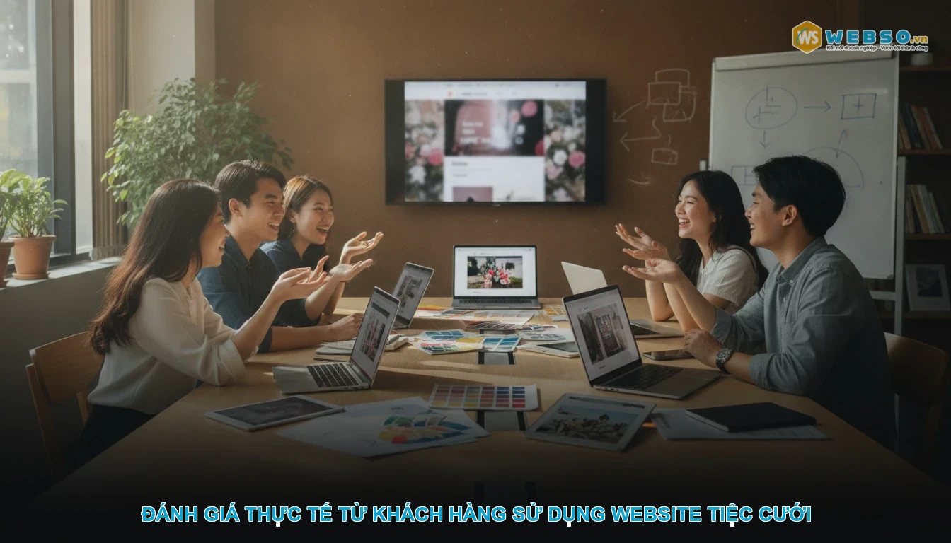 Thiết kế website tiệc cưới - Đánh giá thực tế từ khách hàng sử dụng website tiệc cưới