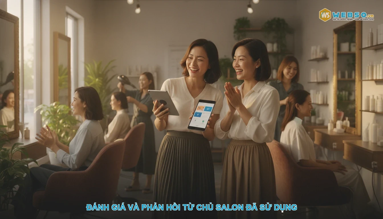 Thiết kế website salon tóc - Đánh giá và phản hồi từ chủ salon đã sử dụng
