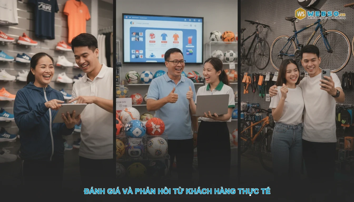 Thiết kế website shop đồ thể thao - Đánh giá và phản hồi từ khách hàng thực tế